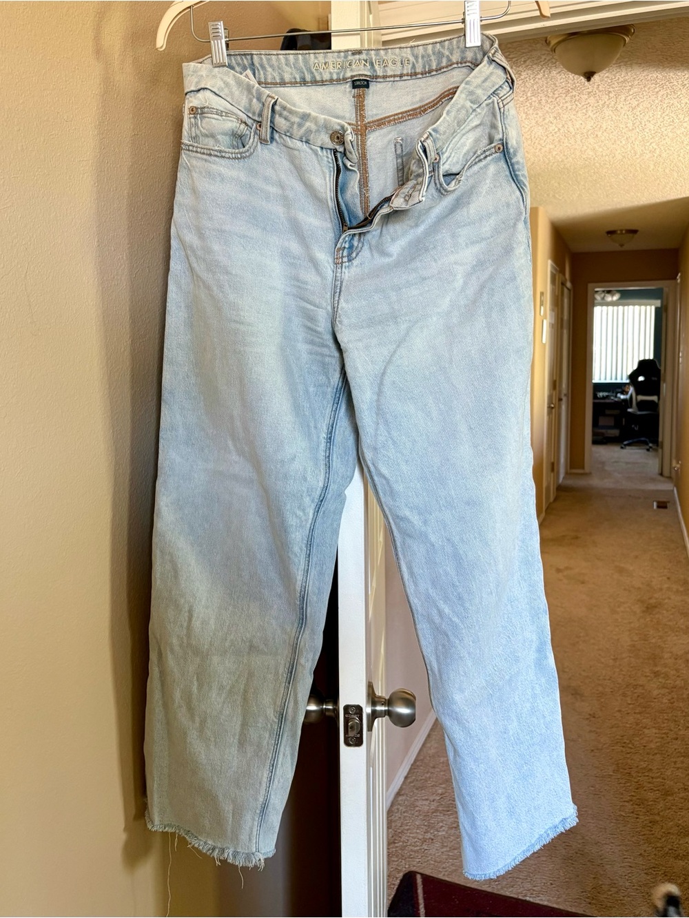 American Eagle Outfitters Light Wash Straight Leg Jeans